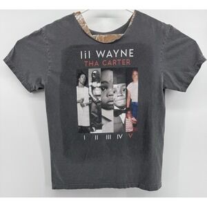 Lil Wayne Tha Carter Rap T-Shirt Size L Black Early 2010s Hip Hop Graphic